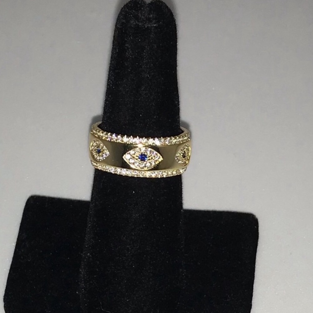 18k Evil Eye Ring - Picture 10 of 16